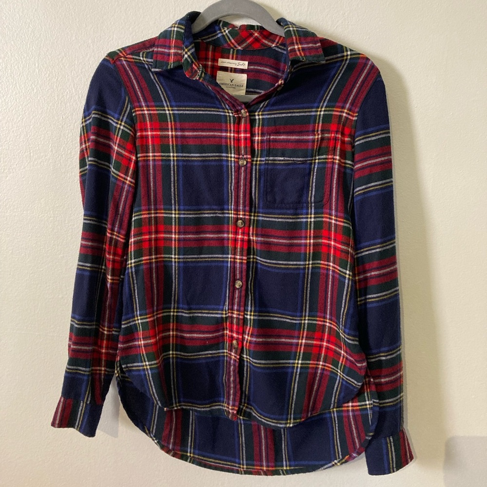 American Eagle Outfitters Super Soft Button Down Top XXS